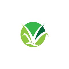 Grass logo vector