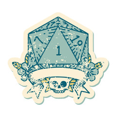 natural one d20 dice roll illustration