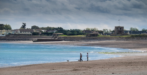 Coast with figures