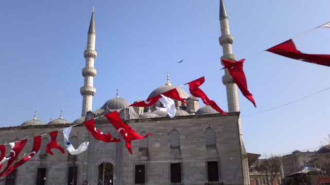 Low Angle View Of Yeni Cami Mosque