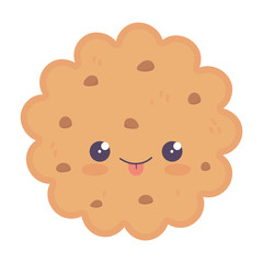 kawaii biscuit dessert cute cartoon isolated icon