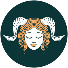 tiefling character face icon