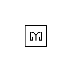 M initial  letter logo vector design template