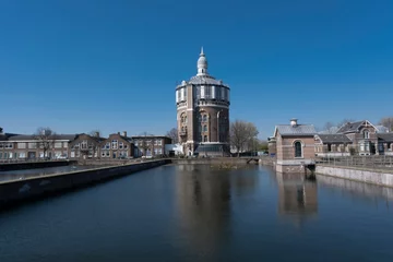 Stickers pour porte Pont Érasme watertower de esch in rotterdam, The Netherlands