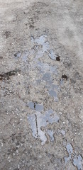 bumpy concrete flooring in rainwater image