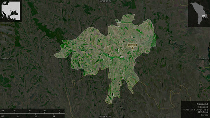 Causeni, Moldova - composition. Satellite