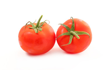fresh tomato isolated on white background