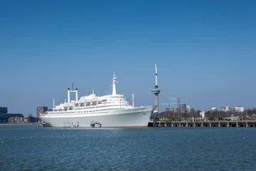 Poster SS Rotterdam Cruiseschip in de haven van Rotterdam © Tjeerd