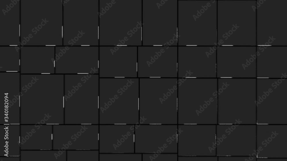 Poster abstract background with black moving cubic surface. geometric concept. scalable adaptive blocks.
