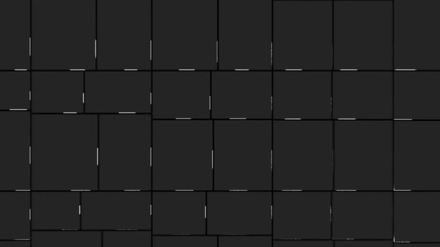 Abstract background with black moving cubic surface. Geometric concept. Scalable adaptive blocks.