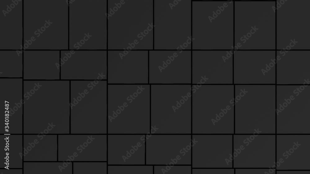 Poster abstract background with black moving cubic surface. geometric concept. scalable adaptive blocks.