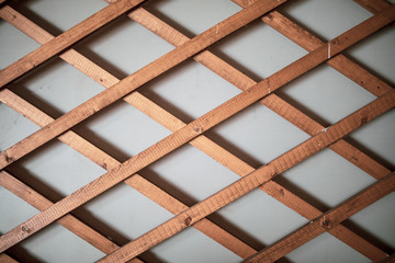 Wooden boards on a yurt as a texture.