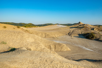 cracked earth and the arid area of ​​a hill