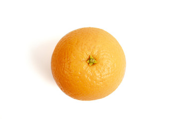 Ripe orange isolated on white background Clipping Path