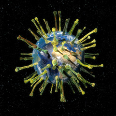 Earth Viral Pandemic
Global World wide Viral Pandemic, the COVID-19 Coronavirus, 3d rendering
