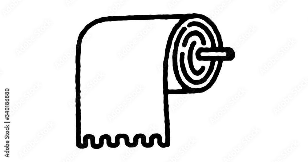 Poster hand drawn sketch icon animation for personal hygiene to use as video design element. minimalistic s