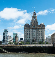 Liverpool Liver Buildings from the river