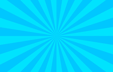背景素材：集中線付きの青いグラデーションイラスト