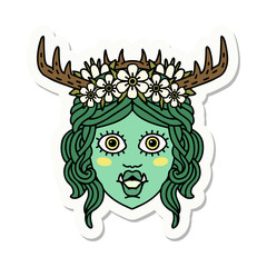 orc druid character face sticker