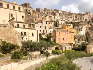 Fototapeta na wymiar View of the old town of Ragusa, Sicily, Italy