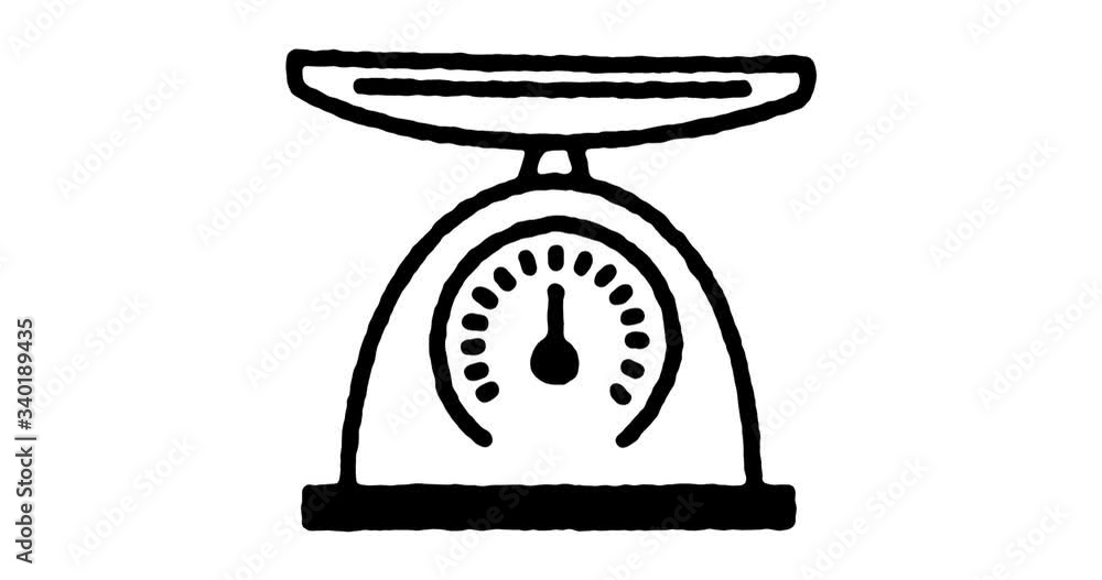 Poster hand drawn sketch icon animation for secret recipe to use as video design element. minimalistic symb
