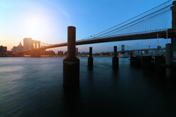 Brooklyn Bridge new york sunset