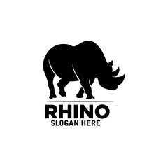 rhino logo vector design template