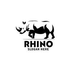 rhino logo vector design template