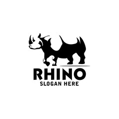 rhino logo vector design template