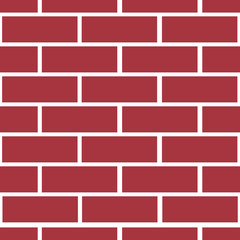 seamless pattern brick wall red color