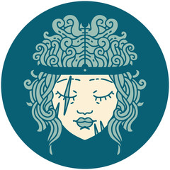 human barbarian character icon