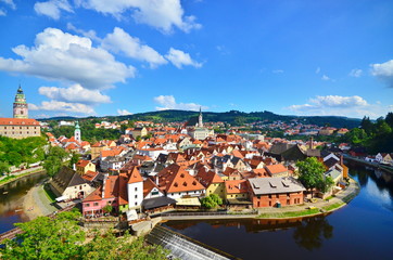 landscape of cesky krumlov,Czech Republic