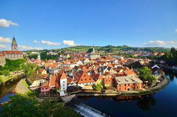 Naklejka na ściany i meble landscape of cesky krumlov,Czech Republic