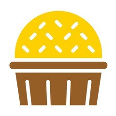 Cupcake or Muffin, Baked good vector icon