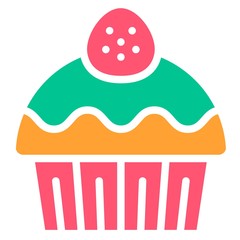 Cupcake or Muffin, Baked good vector icon