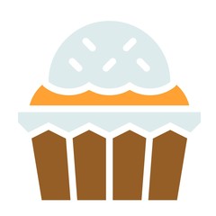 Cupcake or Muffin, Baked good vector icon