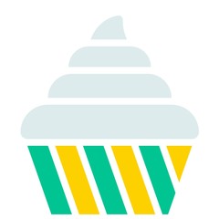 Cupcake or Muffin, Baked good vector icon