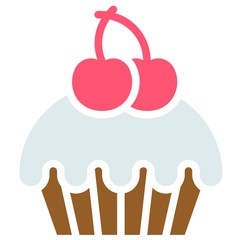 Cupcake or Muffin, Baked good vector icon