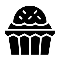 Cupcake or Muffin, Baked good vector icon