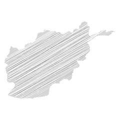 Afghanistan - solid black silhouette map of country area. Simple flat vector illustration