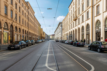 Munich Maximilianstrasse - Empty streets