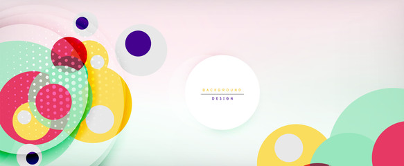 Trendy simple circle abstract background, dynamic motion concept. Vector Illustration For Wallpaper, Banner, Background, Card, Book Illustration, landing page