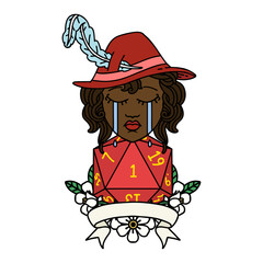 human bard character face illustration