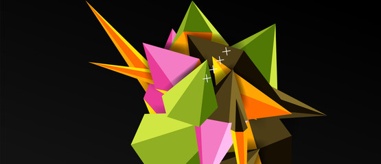 Trendy simple triangle abstract background, dynamic motion concept. Vector Illustration For Wallpaper, Banner, Background, Card, Book Illustration, landing page