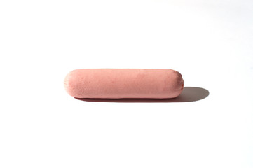 Raw sausage on a white background isolate
