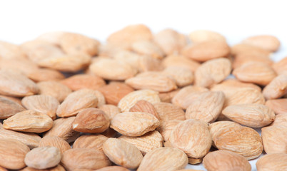 Background of peeled apricot kernels