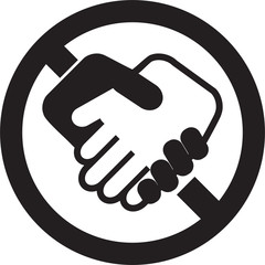Handshake vector icon Contract agreement