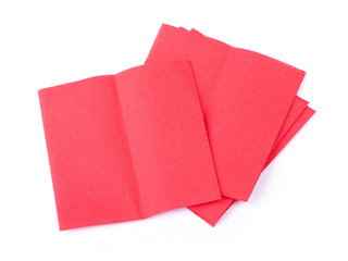 Clean red paper napkins