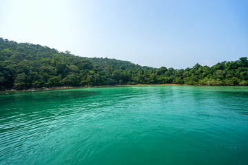 Beautiful beach and beautiful island, Koh Rong samloem island, Sihanoukville, Cambodia. 