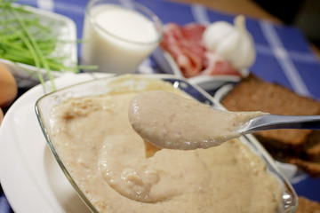 Assiette de Soupe de pain brulé